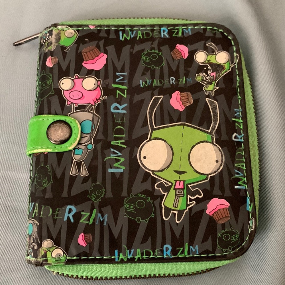 [SOLD] Nickelodeon Invader Zim Bifold Zip up Wallet 2008